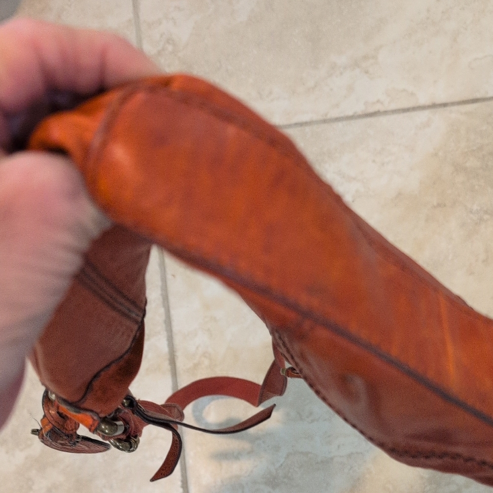 Fossil Talita Burnt Orange Leather Crossbody Bag - Picture 15 of 16